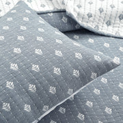 Lush Décor Hygge Kantha Pick Stitch Yarn Dyed Cotton Jacquard Quilt/Coverlet Set