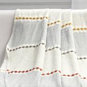 Lush Décor Herringbone Stripe Yarn Dyed Cotton Woven Tassel Throw