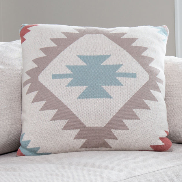 Aztec Cream 18x18 Down Filled Pillow 