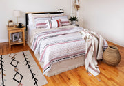 Lush Décor Solid Kantha Pick Stitch Yarn Dyed Cotton Woven Quilt/Coverlet Set