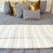 Lush Décor Solange Stripe Kantha Pick Stitch Yarn Dyed Cotton Woven Quilt/Coverlet Set