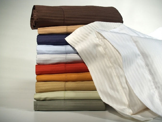 Bellino Millerighe 300TC Egyptian Cotton Pillowcases - Natural Linens