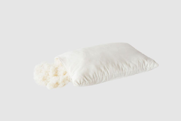 Holy Lamb Organics Woolly "Down" Eco Wool Pillow - Natural Linens