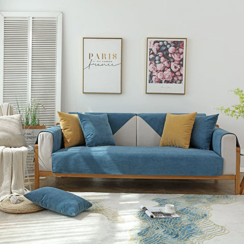 Slipcover KAS™ Waterproof Non-Slip Quilted Corduroy Sofa Covers for Pets, Sectional Couch Covers