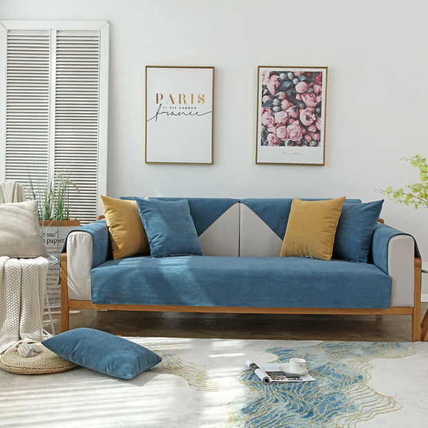 Slipcover KAS™ Waterproof Non-Slip Quilted Corduroy Sofa Covers for Pets, Sectional Couch Covers