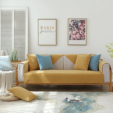 Slipcover KAS™ Waterproof Non-Slip Quilted Corduroy Sofa Covers for Pets, Sectional Couch Covers