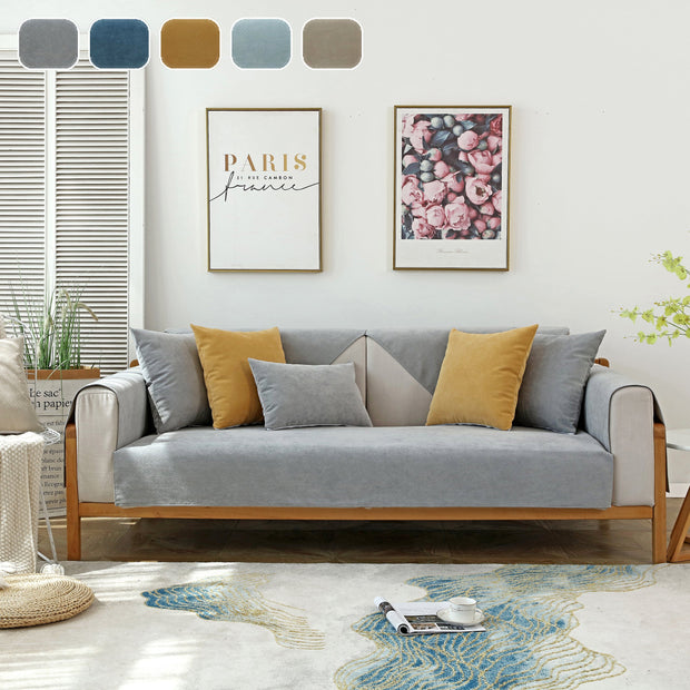 Slipcover KAS™ Waterproof Non-Slip Quilted Corduroy Sofa Covers for Pets, Sectional Couch Covers