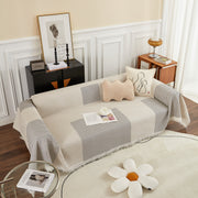 Slipcover KAS™ Cotton Jacquard Striped Sofa Cover Throw, Couch Covers for Dogs, Sectional Sofa Protector