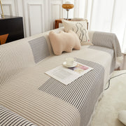Slipcover KAS™ Cotton Jacquard Striped Sofa Cover Throw, Couch Covers for Dogs, Sectional Sofa Protector