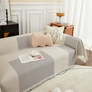 Slipcover KAS™ Cotton Jacquard Striped Sofa Cover Throw, Couch Covers for Dogs, Sectional Sofa Protector