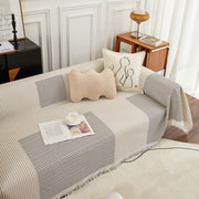 Slipcover KAS™ Cotton Jacquard Striped Sofa Cover Throw, Couch Covers for Dogs, Sectional Sofa Protector