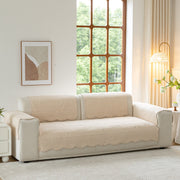 Slipcover KAS™ Floral Cotton Quilted Sofa Cover, Non-Slip Couch Protector with Scalloped Edges