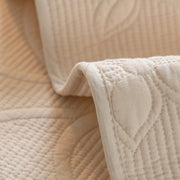 Slipcover KAS™ Floral Cotton Quilted Sofa Cover, Non-Slip Couch Protector with Scalloped Edges