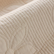 Slipcover KAS™ Floral Cotton Quilted Sofa Cover, Non-Slip Couch Protector with Scalloped Edges