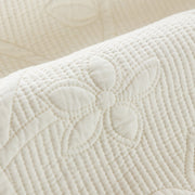 Slipcover KAS™ Floral Cotton Quilted Sofa Cover, Non-Slip Couch Protector with Scalloped Edges