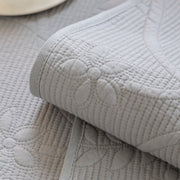 Slipcover KAS™ Floral Cotton Quilted Sofa Cover, Non-Slip Couch Protector with Scalloped Edges