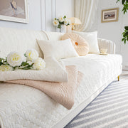 Slipcover KAS™ Cotton Quilted Sofa Cover, Non-Slip Couch Protector Fits Backrest, Seat & Armrest
