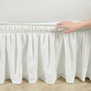Lush Décor Ruched Ruffle Elastic Easy Wrap Around Bed Skirt