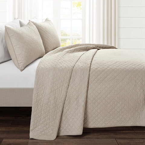 Lush Décor Ava Diamond Oversized Cotton Quilt Set