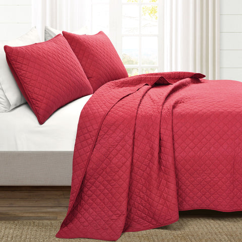 Lush Décor Ava Diamond Oversized Cotton Quilt Set