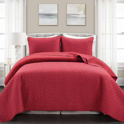 Lush Décor Ava Diamond Oversized Cotton Quilt Set