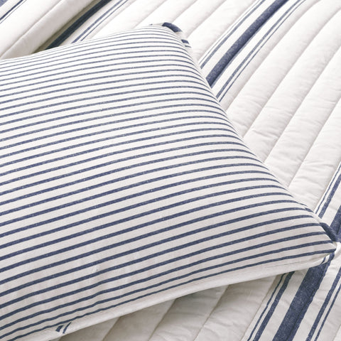 Lush Décor Farmhouse Stripe Reversible Cotton Quilt Set