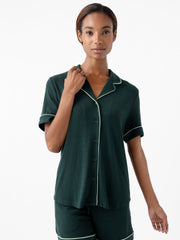 Cozy Earth Rib Knit Classic Short Sleeve Pajama Set