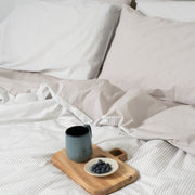 Homebird Organic Cotton Percale Striped Duvet Set