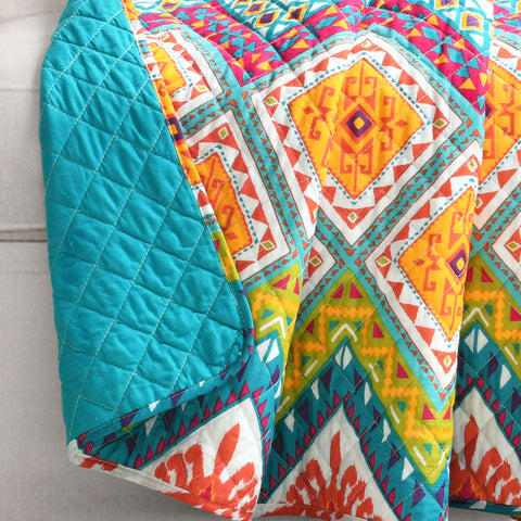 Lush Décor Boho Chevron Reversible Cotton Throw