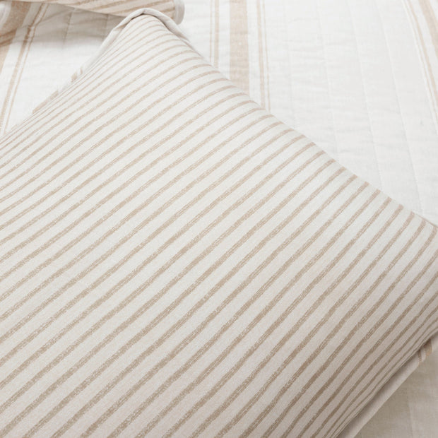 LushDecor Farmhouse Stripe Reversible Cotton Quilt Set