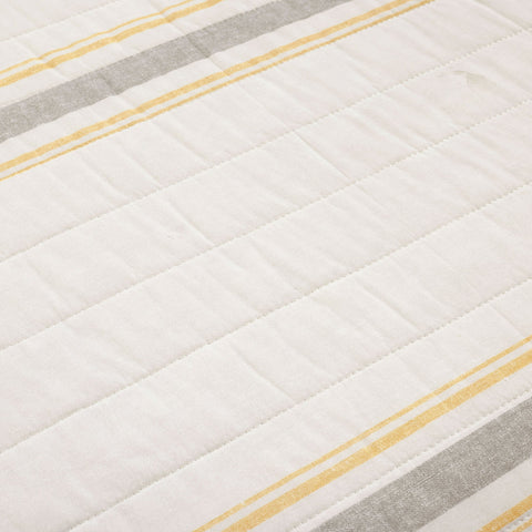 Lush Décor Farmhouse Stripe Reversible Cotton Quilt Set