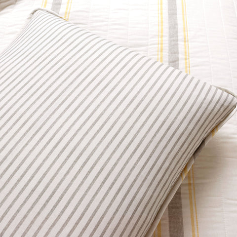 Lush Décor Farmhouse Stripe Reversible Cotton Quilt Set