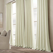 Lush Décor Belgian Flax Prewashed Linen Rich Cotton Blend Window Curtain Panel