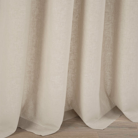 Lush Décor Belgian Flax Prewashed Linen Rich Cotton Blend Window Curtain Panel