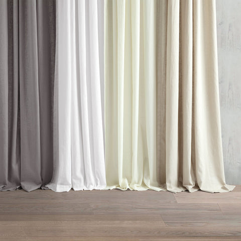 Lush Décor Belgian Flax Prewashed Linen Rich Cotton Blend Window Curtain Panel