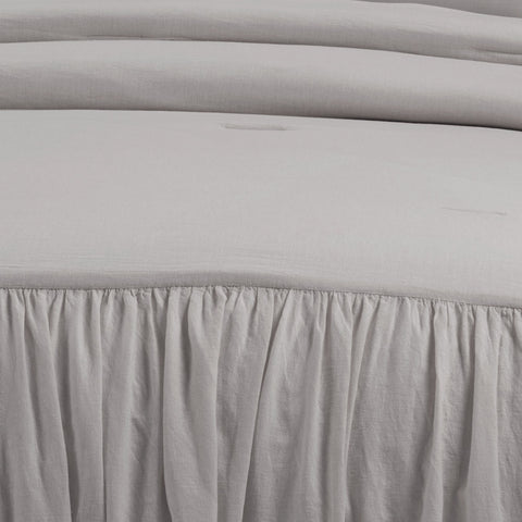 LushDecor Belgian Flax Linen Rich Cotton Blend Bedspread 3 Piece Set