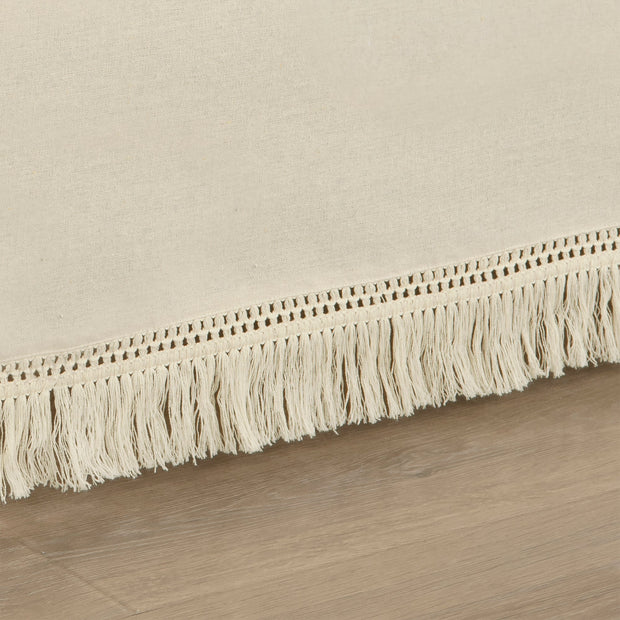 Lush Décor Boho Fringe 15-Inch Tailored Drop Easy Fit Bed Skirt