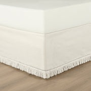 Lush Décor Boho Fringe 15-Inch Tailored Drop Easy Fit Bed Skirt