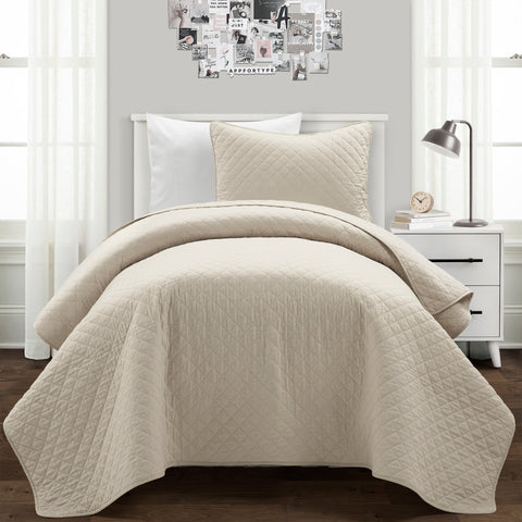 Lush Décor Ava Diamond Oversized Cotton Quilt Set