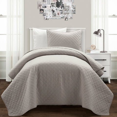 Lush Décor Ava Diamond Oversized Cotton Quilt Set