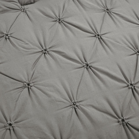 LushDecor Ravello Pintuck 100% Cotton Comforter 3 Piece Set