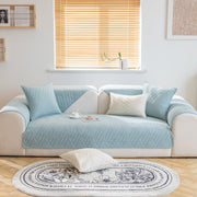 Slipcover KAS™ Quilted Geometric Cotton Sofa Cover, Non-Slip & Thick Padded Furniture Covers