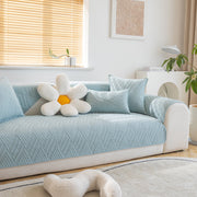 Slipcover KAS™ Quilted Geometric Cotton Sofa Cover, Non-Slip & Thick Padded Furniture Covers