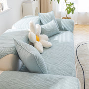 Slipcover KAS™ Quilted Geometric Cotton Sofa Cover, Non-Slip & Thick Padded Furniture Covers