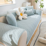 Slipcover KAS™ Quilted Geometric Cotton Sofa Cover, Non-Slip & Thick Padded Furniture Covers