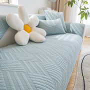 Slipcover KAS™ Quilted Geometric Cotton Sofa Cover, Non-Slip & Thick Padded Furniture Covers