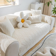 Slipcover KAS™ Quilted Geometric Cotton Sofa Cover, Non-Slip & Thick Padded Furniture Covers