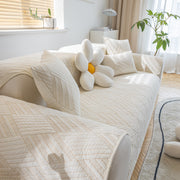 Slipcover KAS™ Quilted Geometric Cotton Sofa Cover, Non-Slip & Thick Padded Furniture Covers