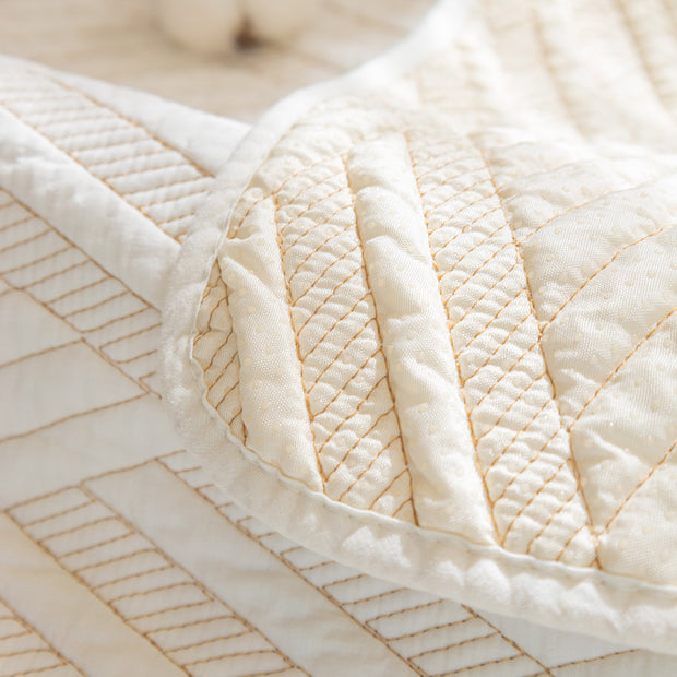 Slipcover KAS™ Quilted Geometric Cotton Sofa Cover, Non-Slip & Thick Padded Furniture Covers