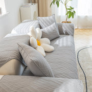 Slipcover KAS™ Quilted Geometric Cotton Sofa Cover, Non-Slip & Thick Padded Furniture Covers